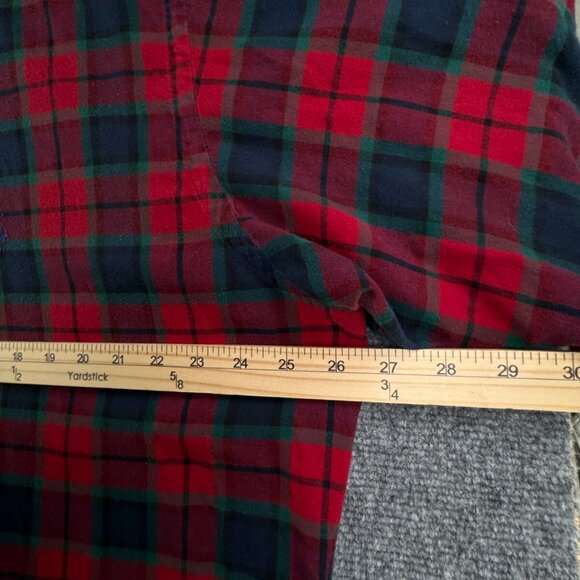 Ralph Lauren Cotton Flannel Button Up Shirt Long Sleeve Plaid Red Green Blake L - Picture 6 of 11